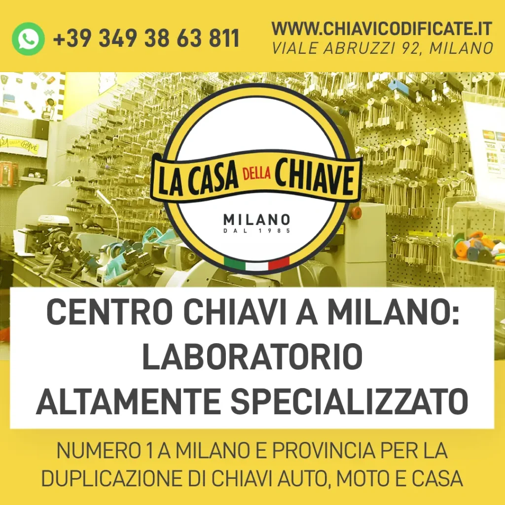 Centro Chiavi a Milano: laboratorio altamente specializzato