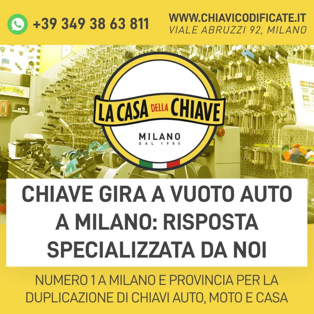 Chiave Gira a Vuoto Auto a Milano: risposta specializzata da noi