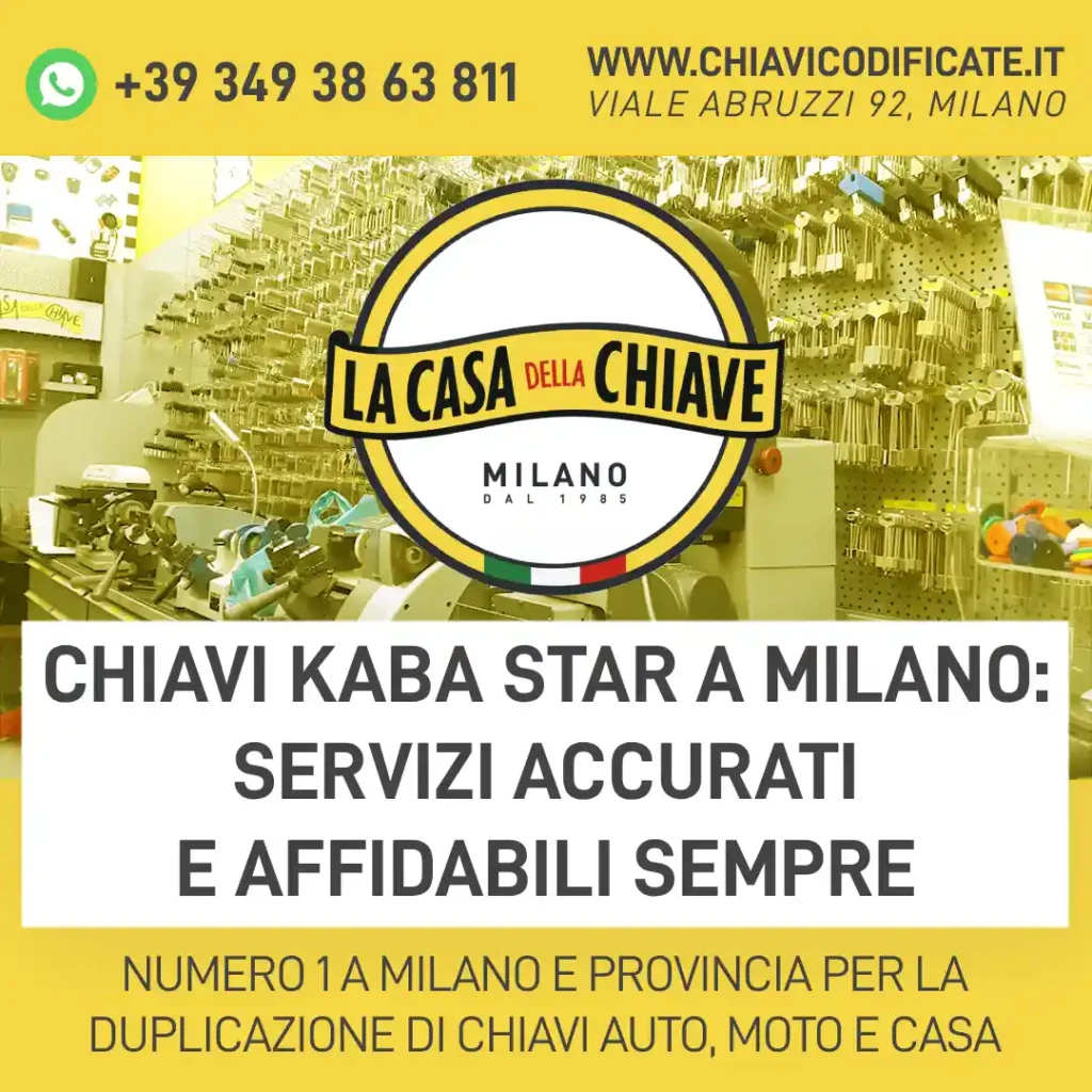 Chiavi Kaba Star a Milano: servizi accurati e affidabili sempre