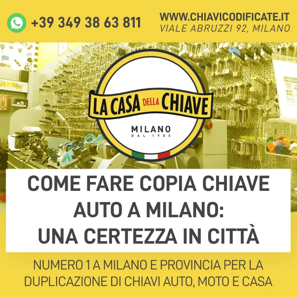 Come Fare Copia Chiave Auto a Milano: Una certezza in città