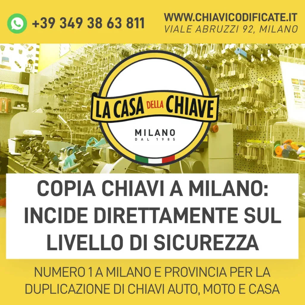 Copia Chiavi a Milano: incide direttamente sul livello di sicurezza