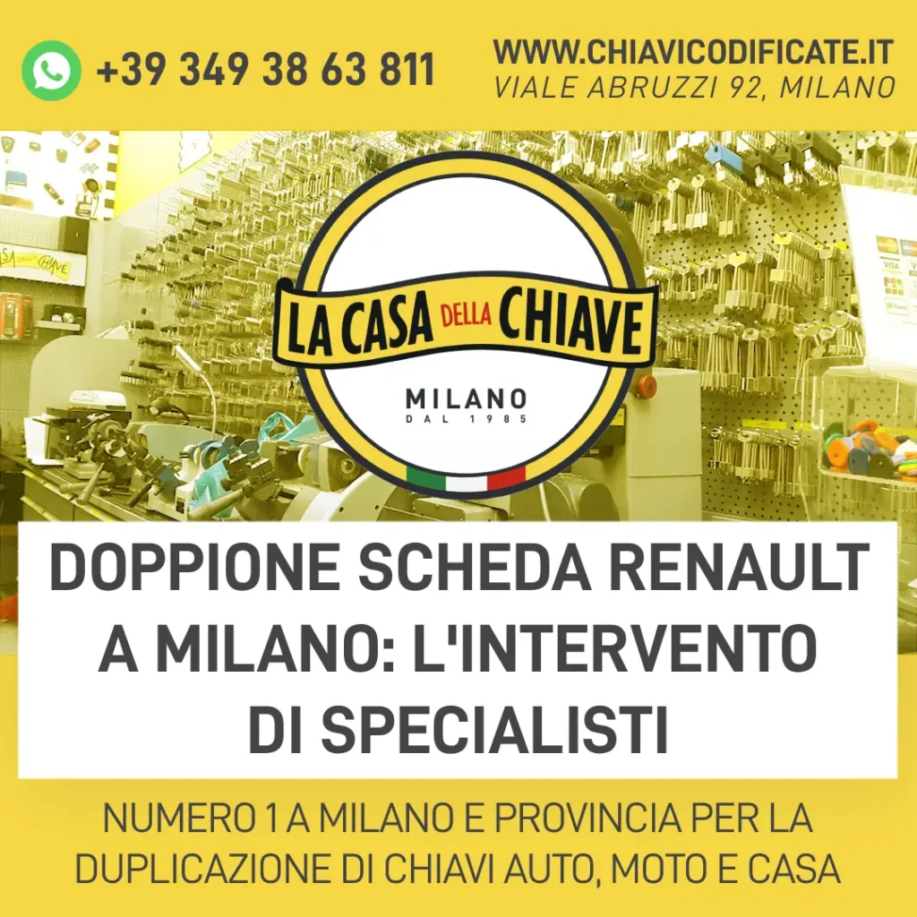 Doppione scheda Renault a Milano: l'intervento di specialisti