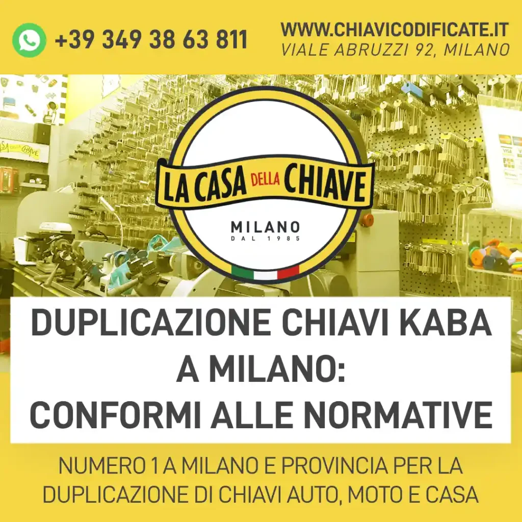 Duplicazione chiavi Kaba a Milano: conformi alle normative