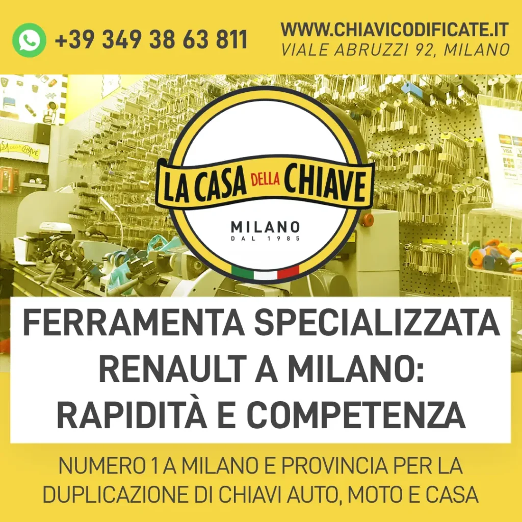 Ferramenta specializzata Renault a Milano: rapidità e competenza