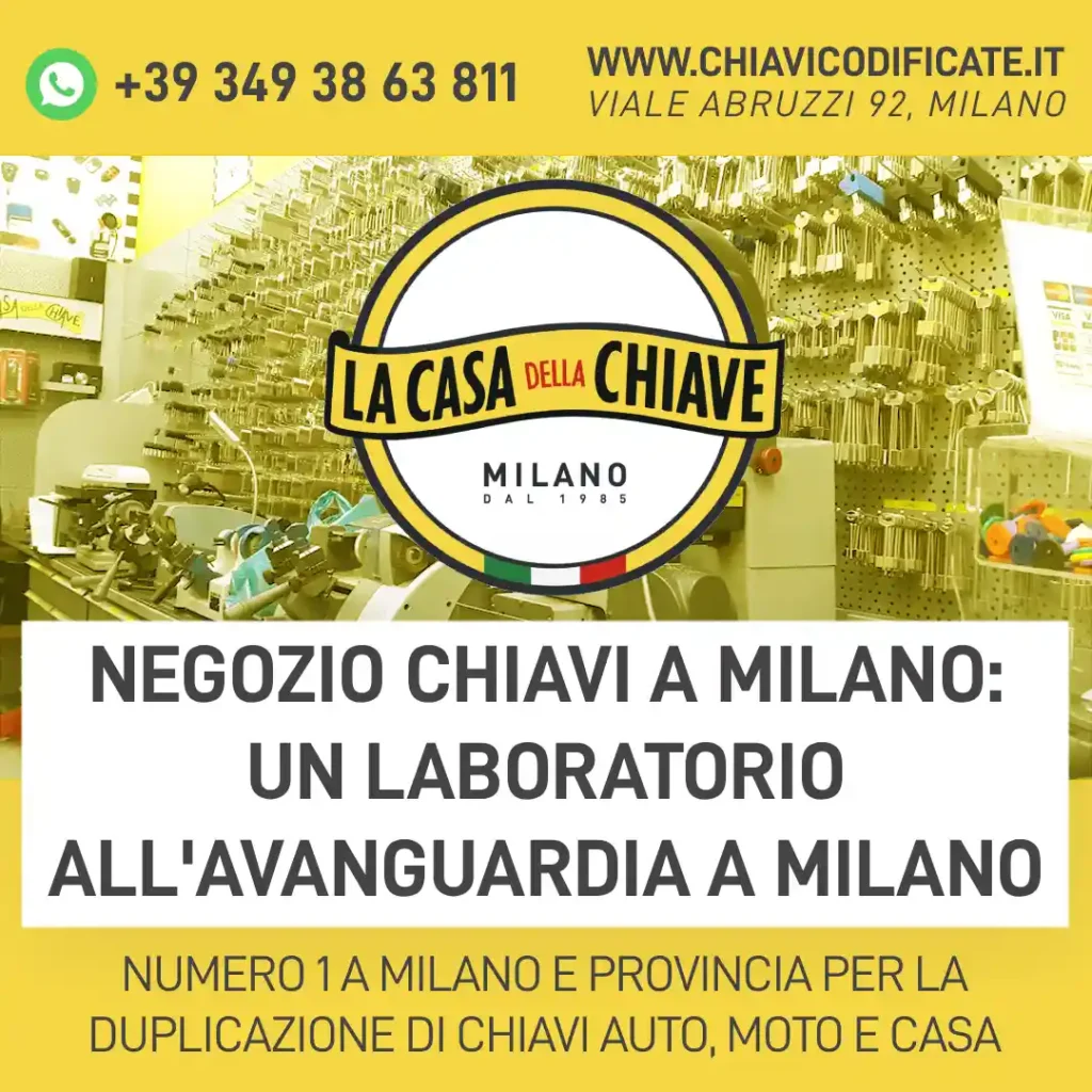 Negozio Chiavi a Milano: un laboratorio all'avanguardia a Milano