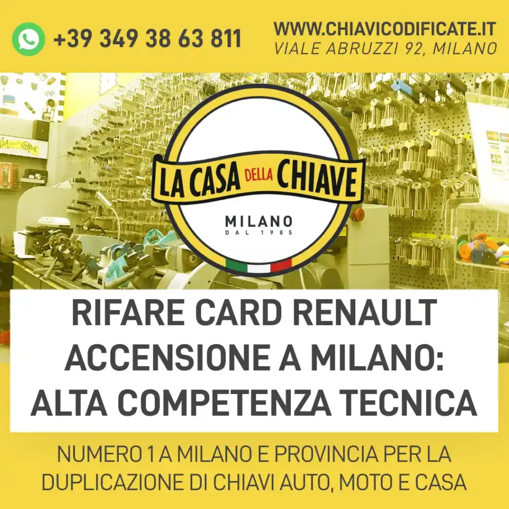 Rifare card Renault accensione a Milano: alta competenza tecnica