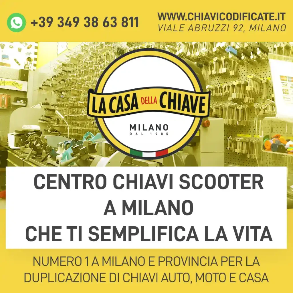 Centro chiavi scooter a Milano che ti semplifica la vita