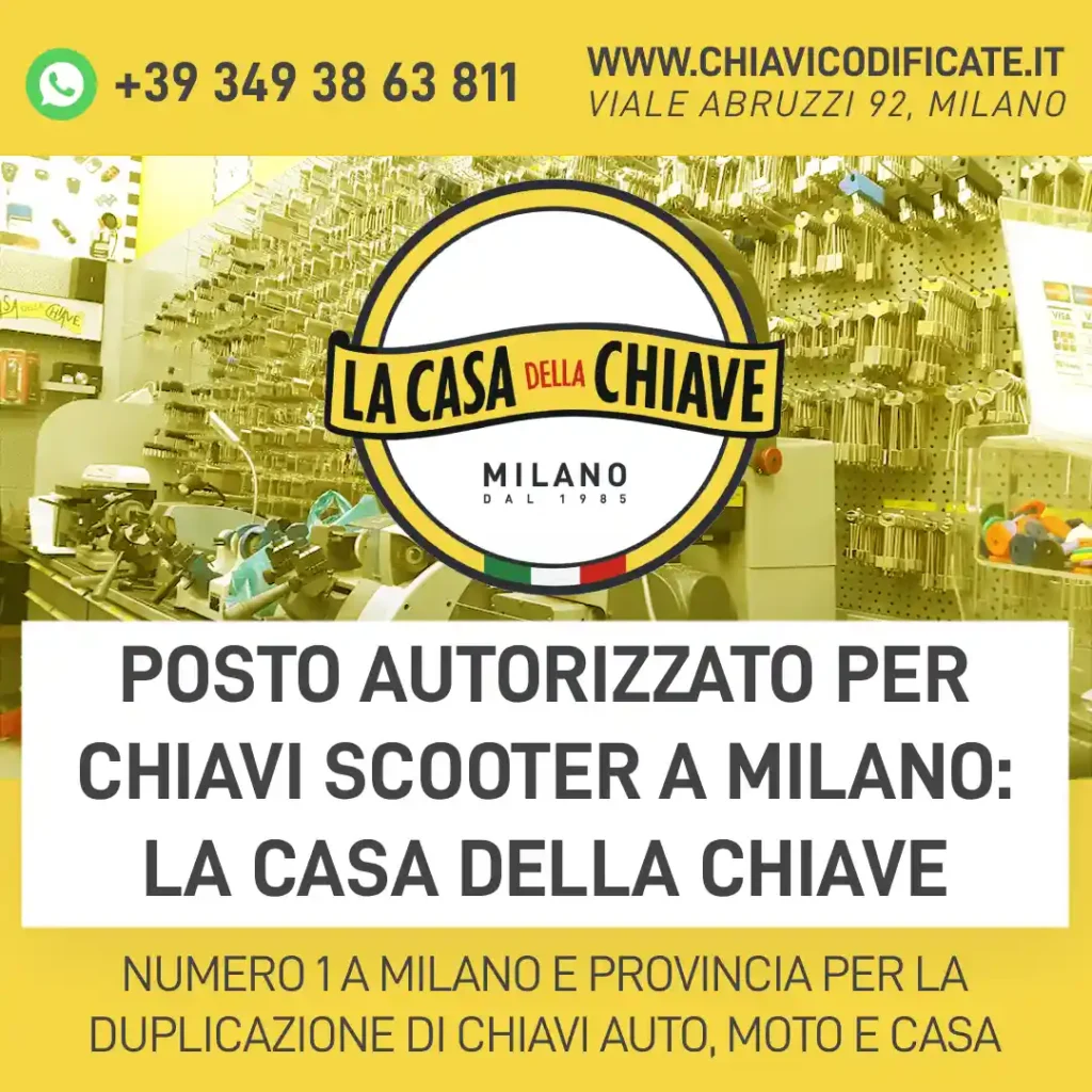 Posto autorizzato per chiavi scooter a Milano: La Casa della Chiave