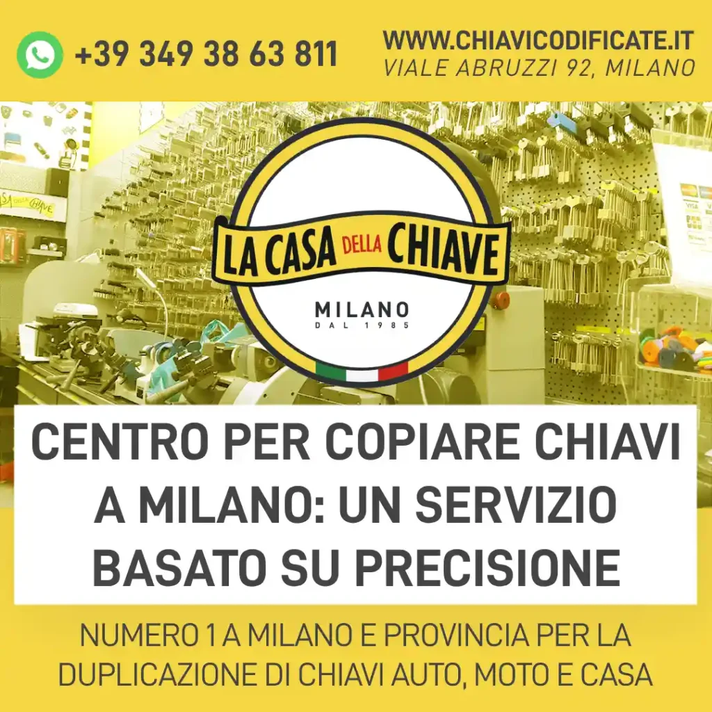 Centro per copiare chiavi a Milano: un servizio basato su precisione