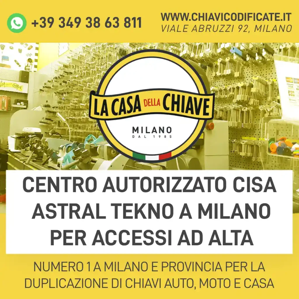 Centro autorizzato Cisa Astral Tekno a Milano per accessi ad alta