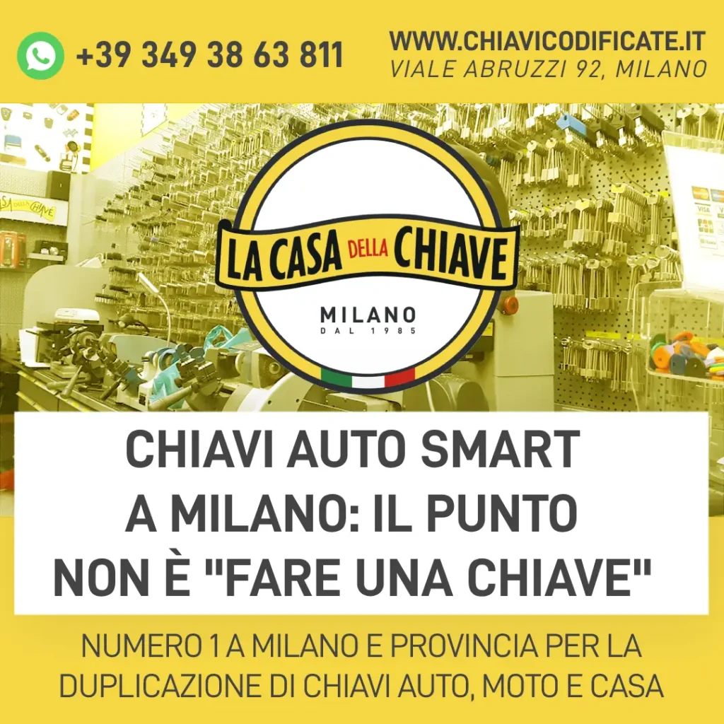 Chiavi auto smart a Milano: il punto non è "fare una chiave"
