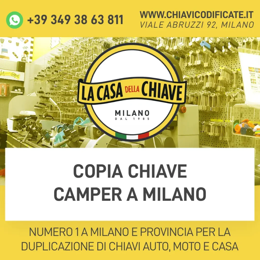 Copia chiave camper a Milano