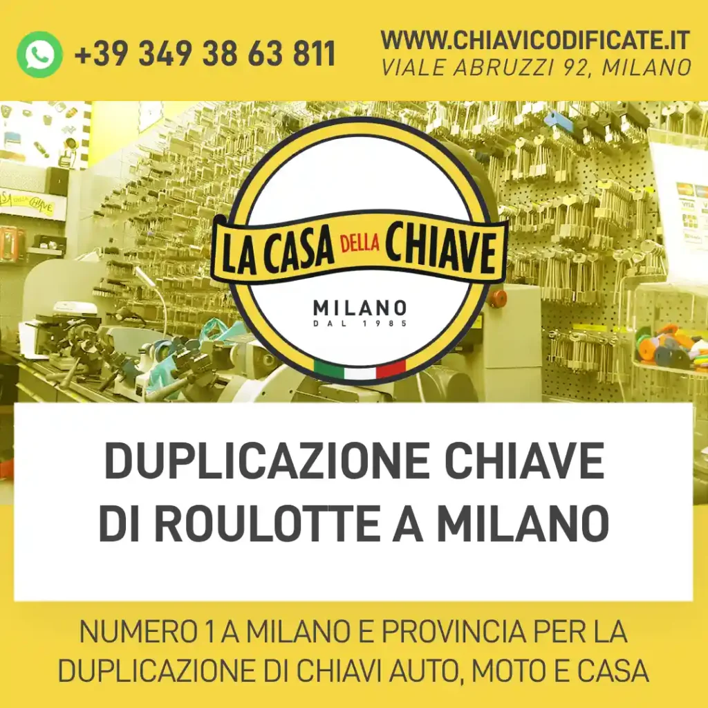 Duplicazione chiave di Roulotte a Milano