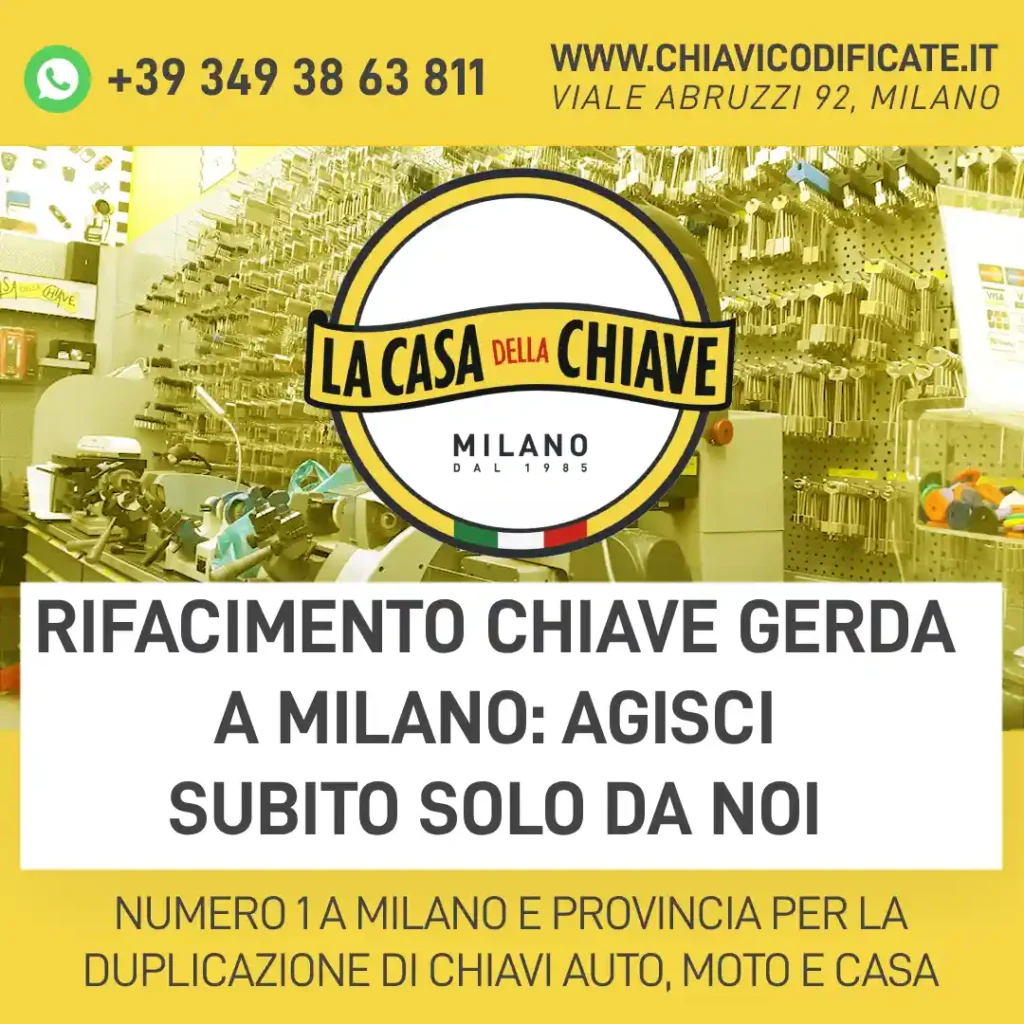 Rifacimento Chiave Gerda a Milano: Agisci Subito solo da noi