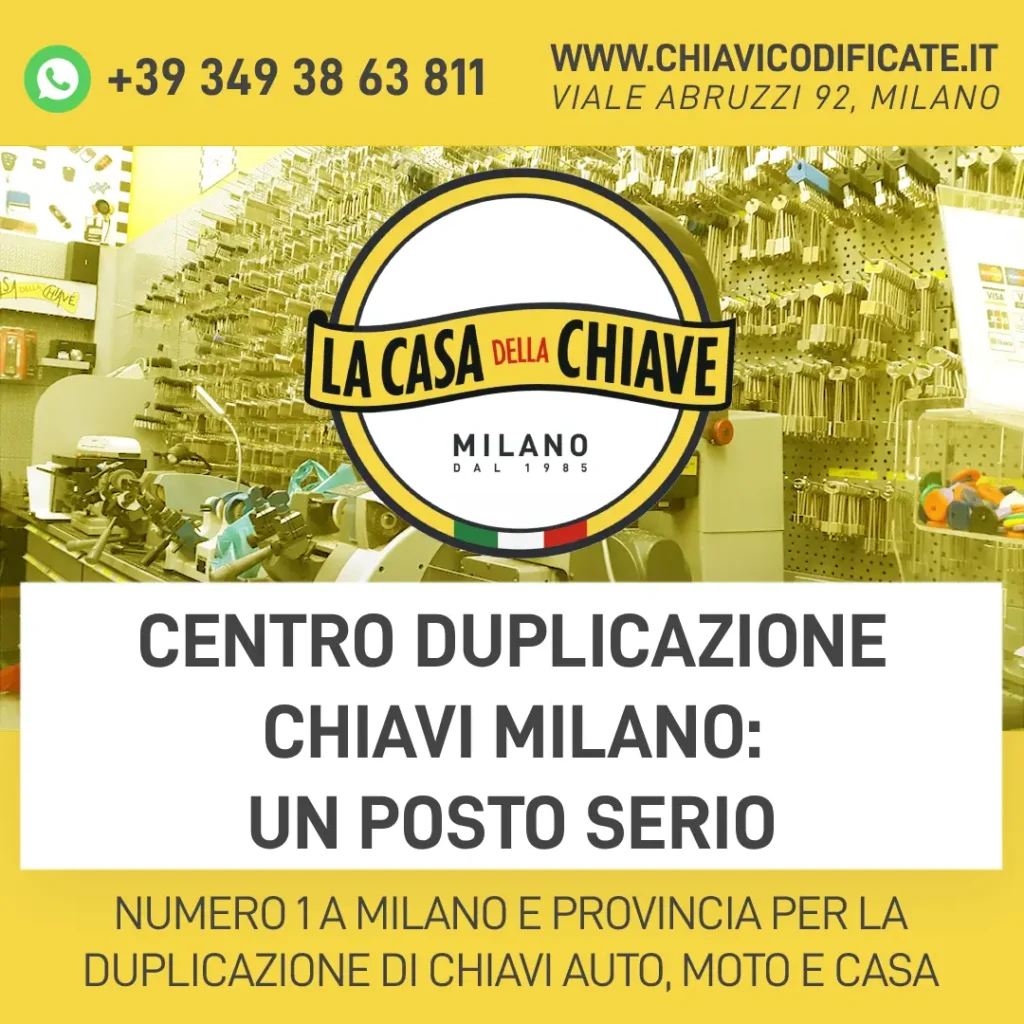 Centro duplicazione chiavi Milano: un posto serio