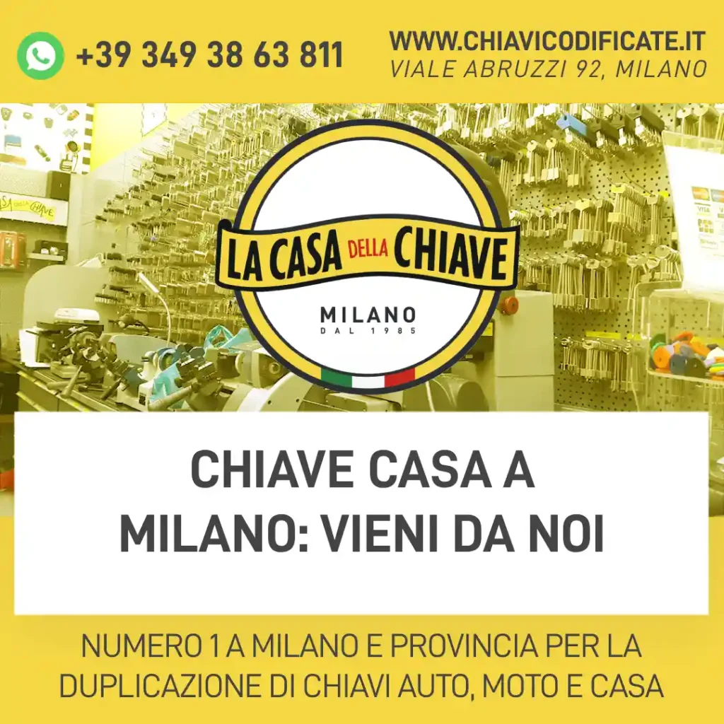 Chiave casa a Milano: vieni da noi