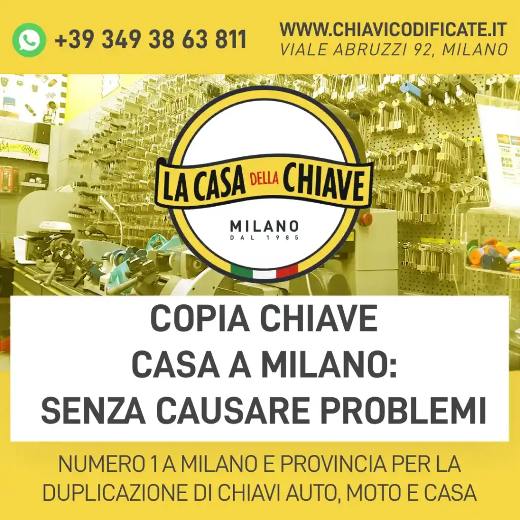Copia chiave casa a Milano: senza causare problemi