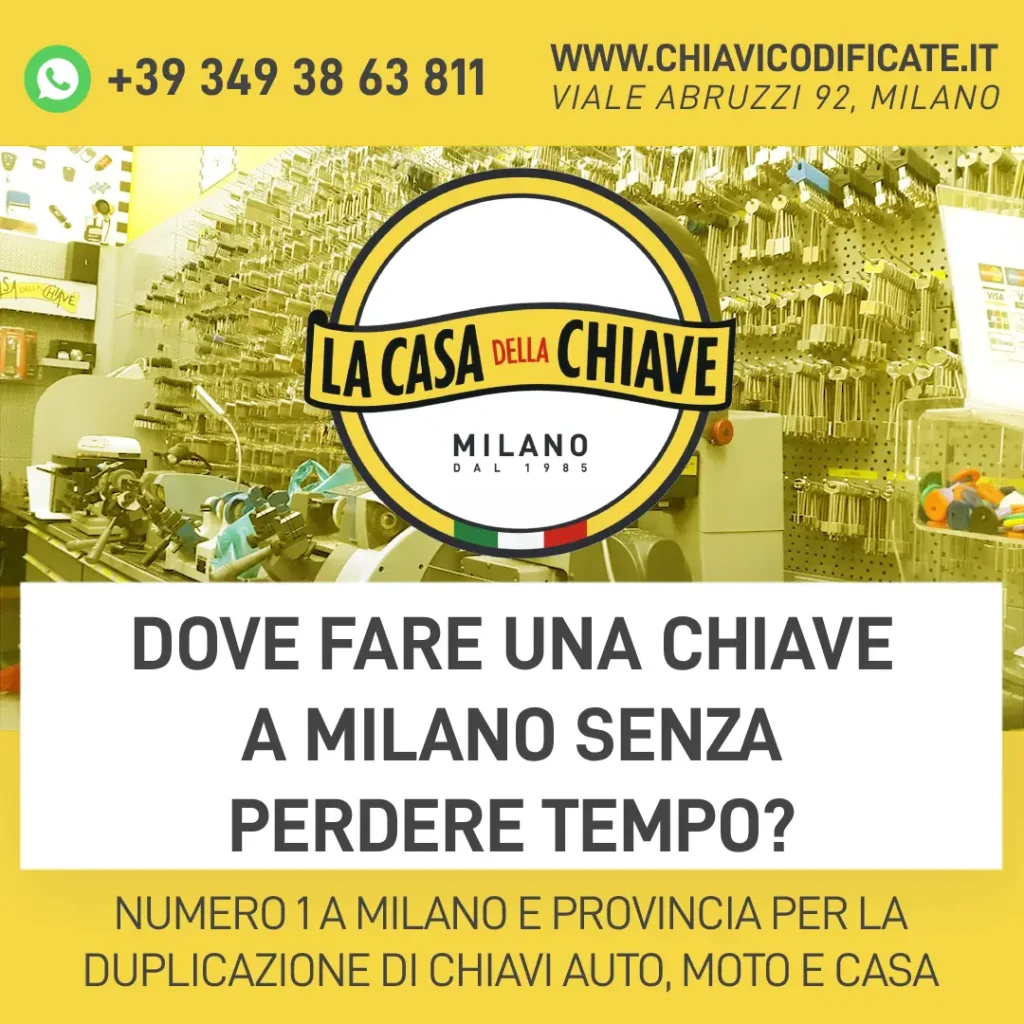 Dove fare una chiave a Milano senza perdere tempo?