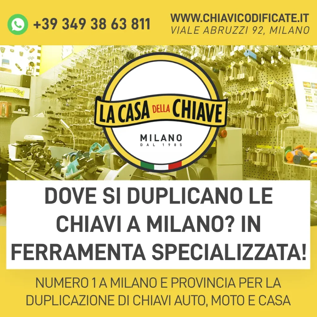 Dove si duplicano le chiavi a Milano? In ferramenta specializzata!