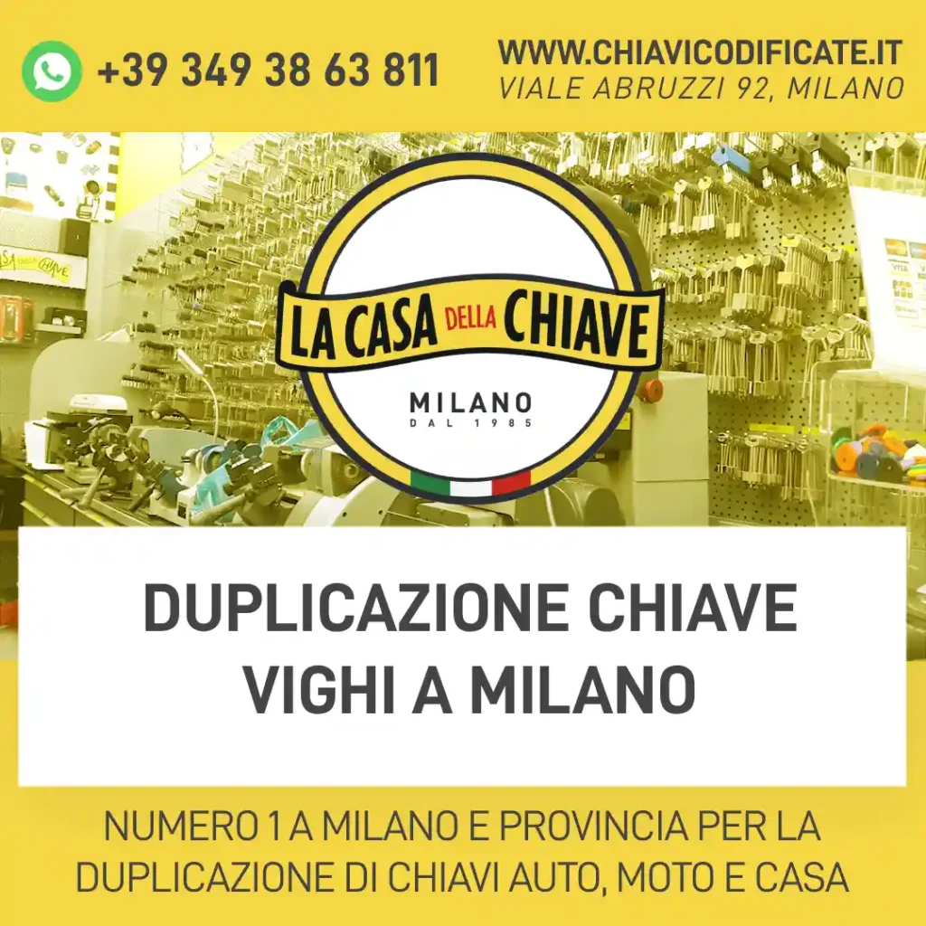 Duplicazione chiave Vighi a Milano