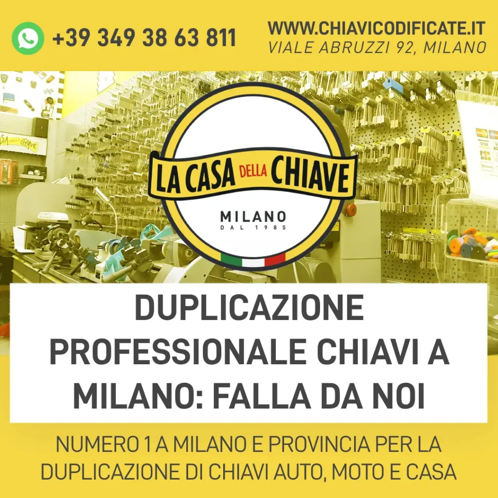Duplicazione professionale chiavi a Milano: falla da noi