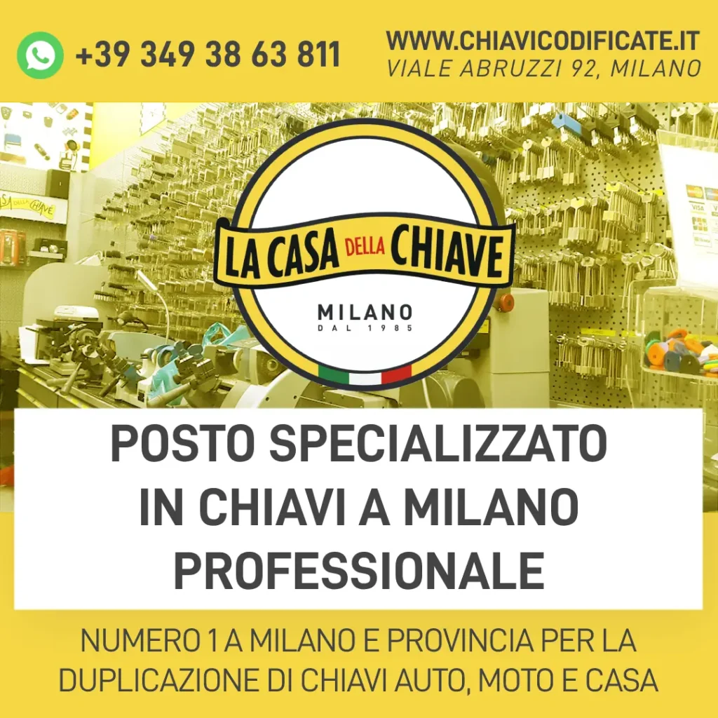 Posto specializzato in chiavi a Milano professionale