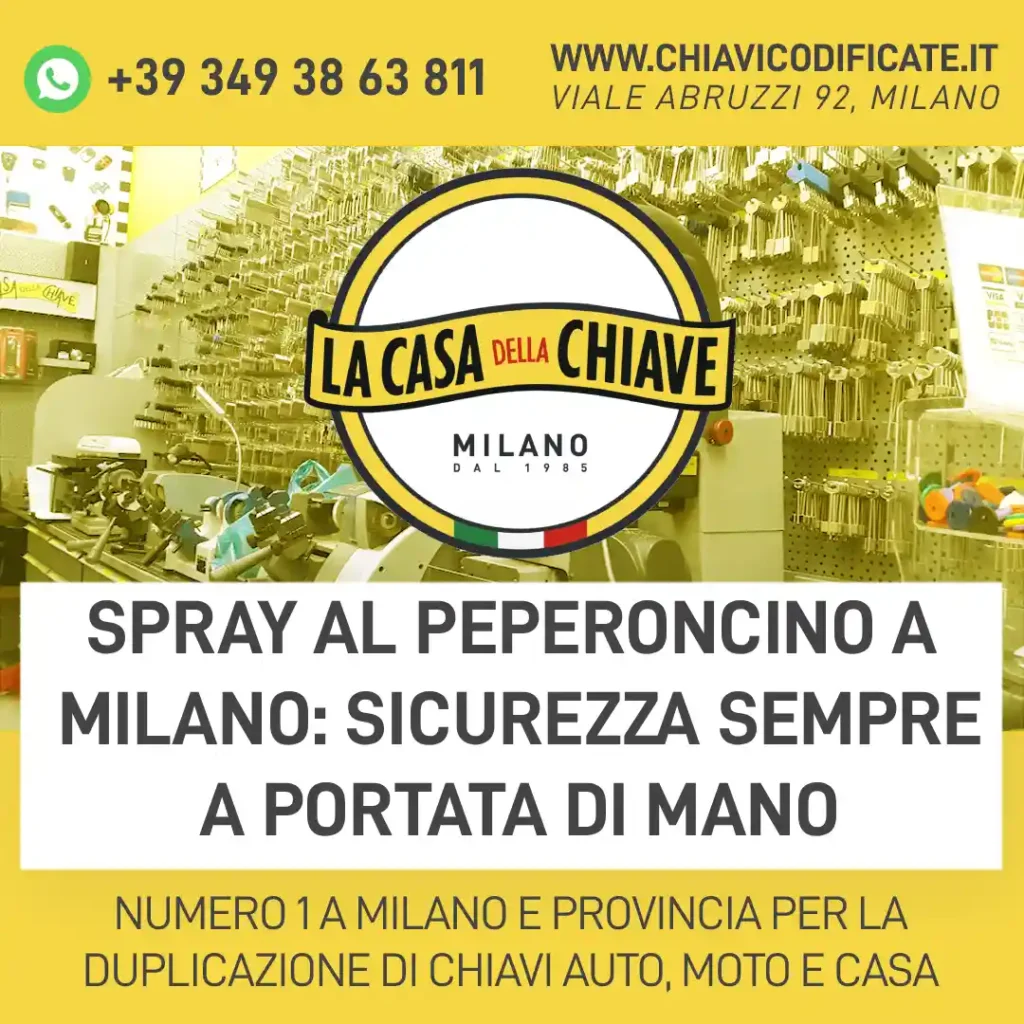 Spray al peperoncino a Milano: sicurezza sempre a portata di mano