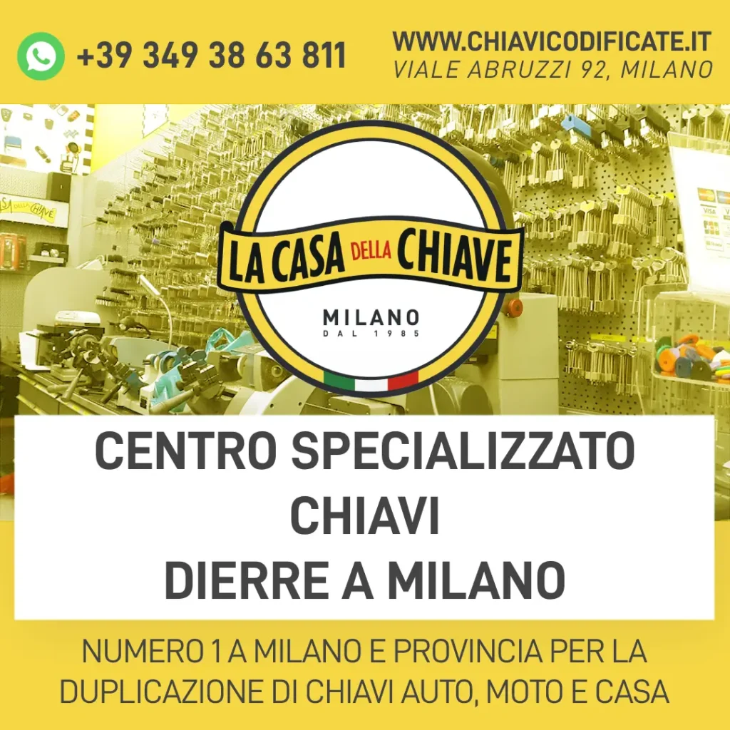 Centro specializzato chiavi Dierre a Milano
