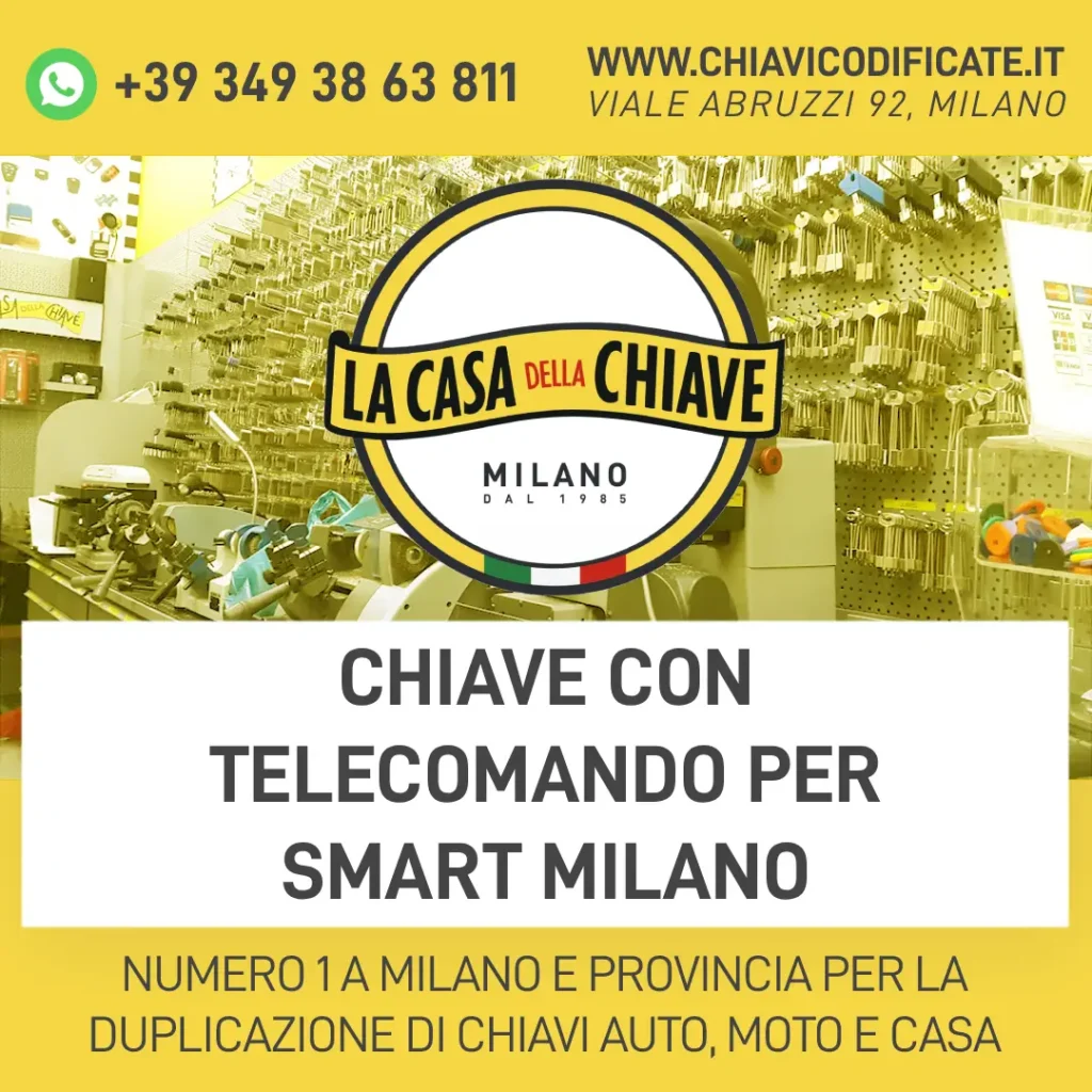 Chiave con telecomando per Smart Milano