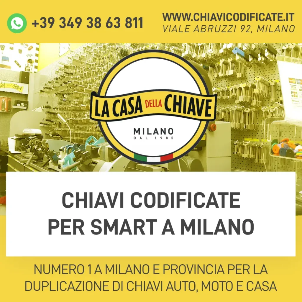 Chiavi codificate per Smart a Milano