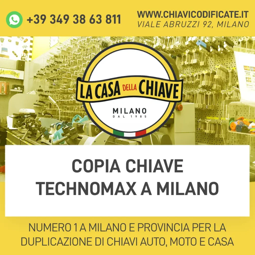 Copia Chiave Technomax a Milano