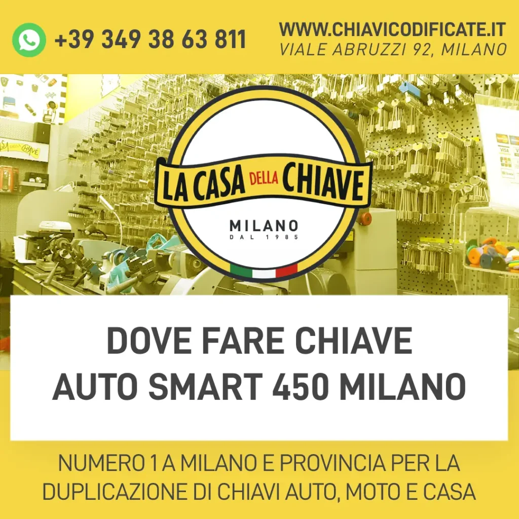 Dove fare chiave auto Smart 450 Milano