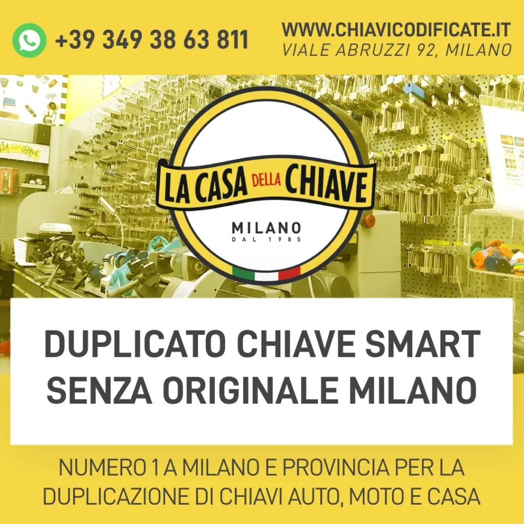 Duplicato chiave Smart senza originale Milano