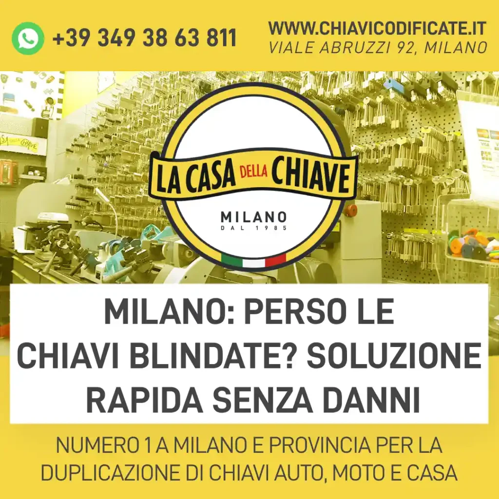 Milano: Perso le Chiavi Blindate? Soluzione Rapida Senza Danni
