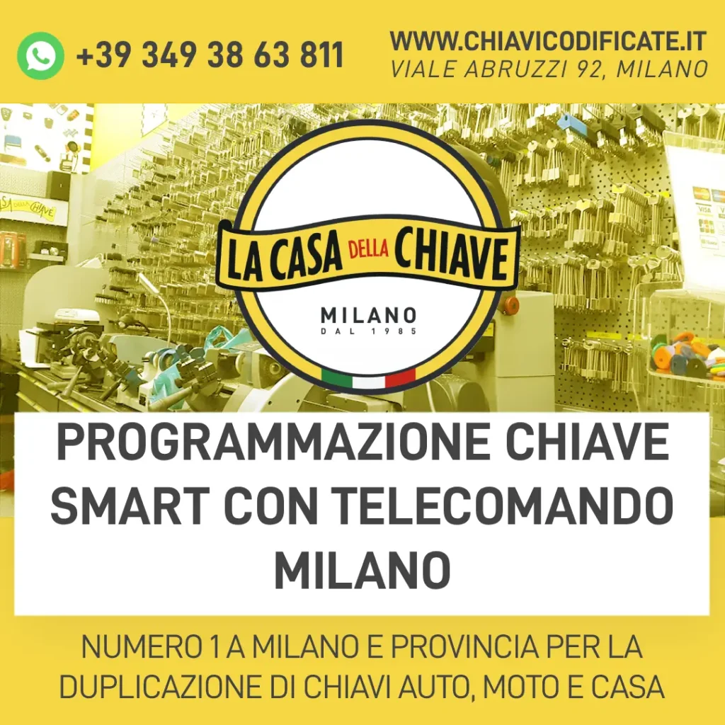 Programmazione chiave Smart con telecomando Milano