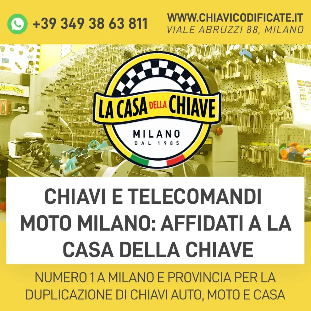 Chiavi e Telecomandi Moto Milano: Affidati a La Casa della Chiave