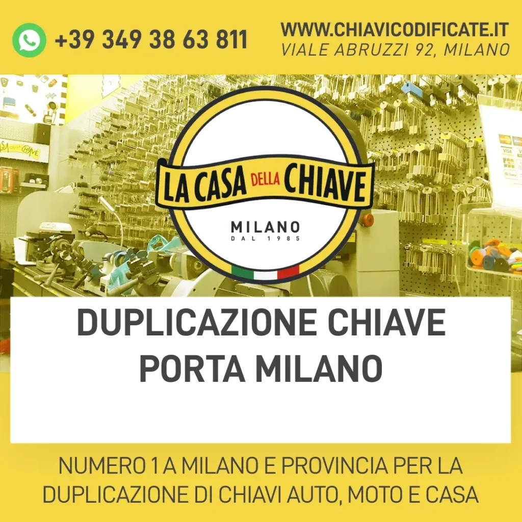 Duplicazione chiave porta Milano