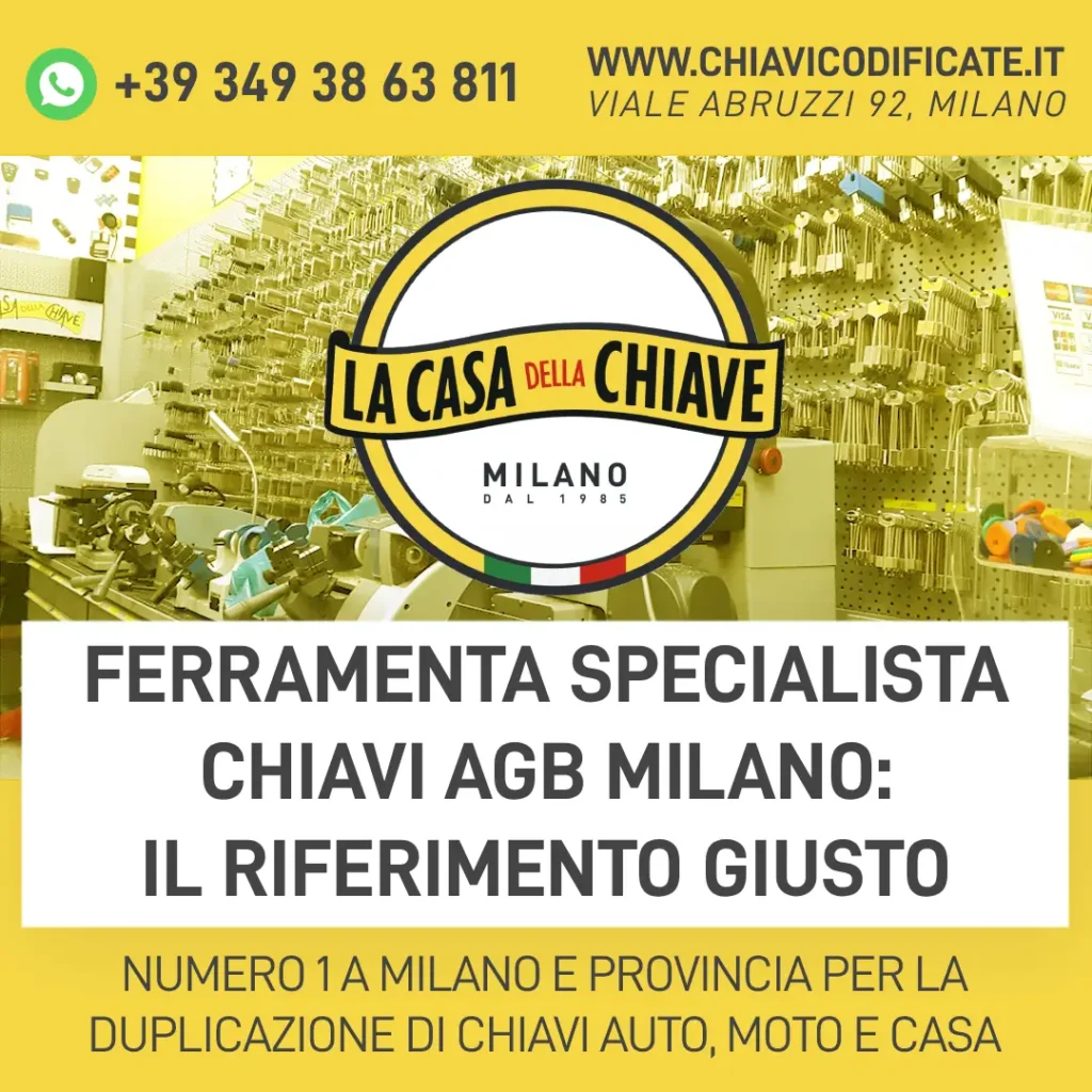 Ferramenta specialista chiavi AGB Milano: il riferimento giusto