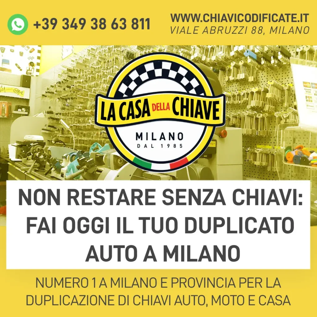 Non Restare Senza Chiavi: Fai Oggi il Tuo Duplicato Auto a Milano