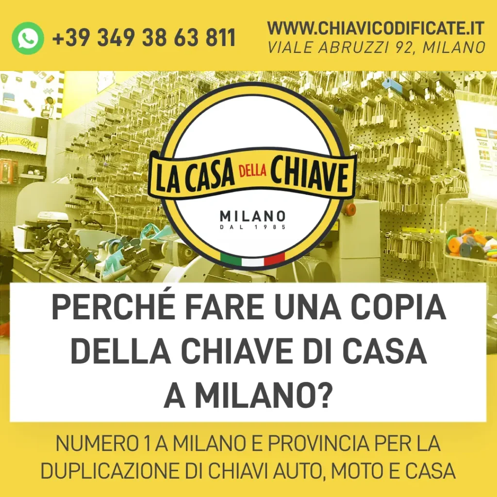 Perché fare una copia della chiave di casa a Milano?