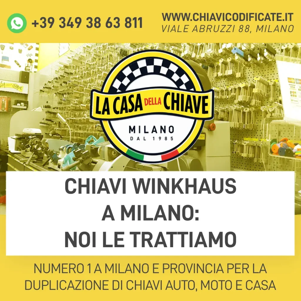 Chiavi Winkhaus a Milano: noi le trattiamo
