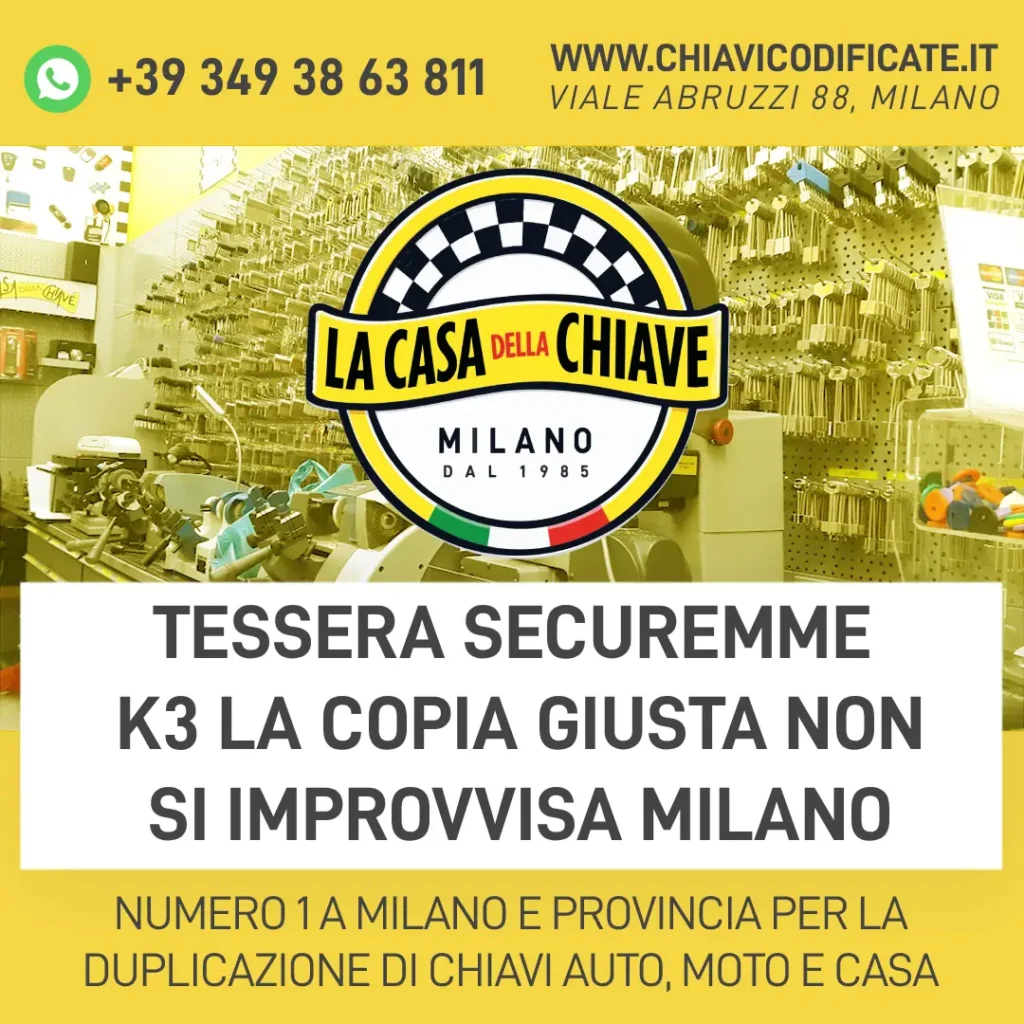 Tessera Securemme K3? La copia giusta non si improvvisa Milano