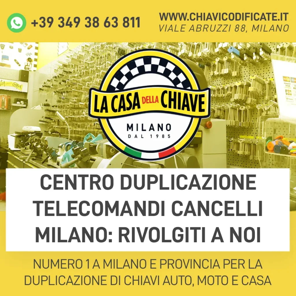 Centro duplicazione telecomandi cancelli Milano: rivolgiti a noi