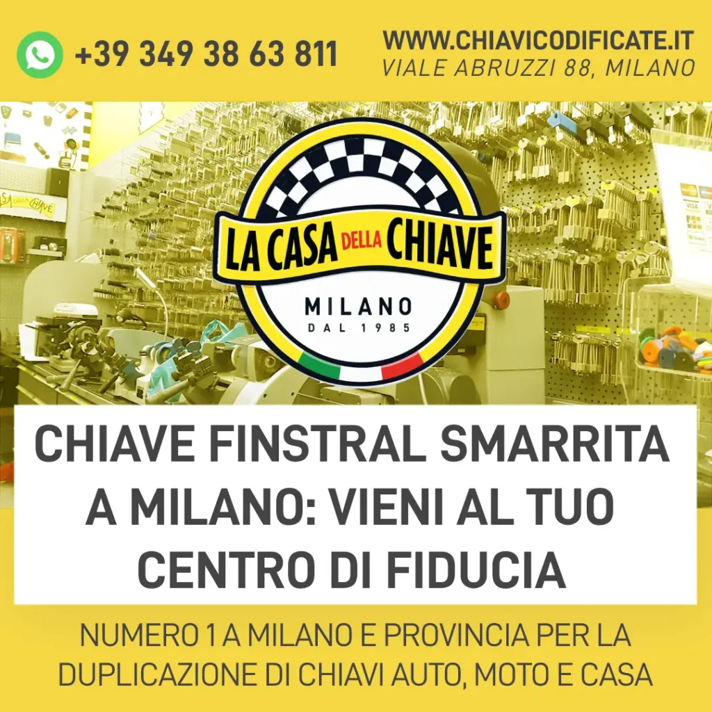 Chiave Finstral Smarrita a Milano: Vieni al tuo Centro di Fiducia
