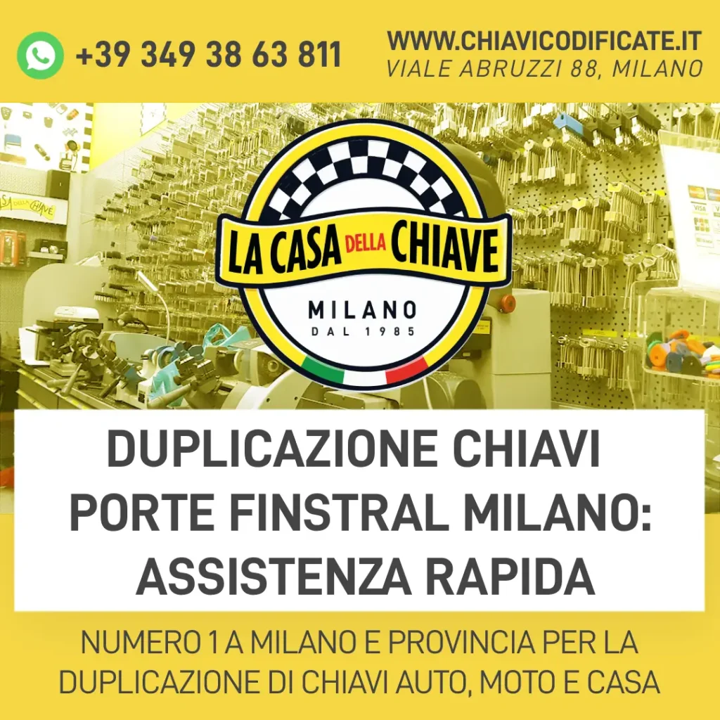 Duplicazione Chiavi Porte Finstral Milano: Assistenza Rapida