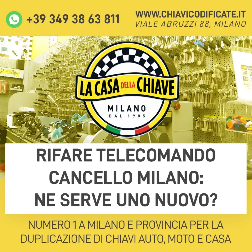 Rifare telecomando cancello Milano: ne serve uno nuovo?