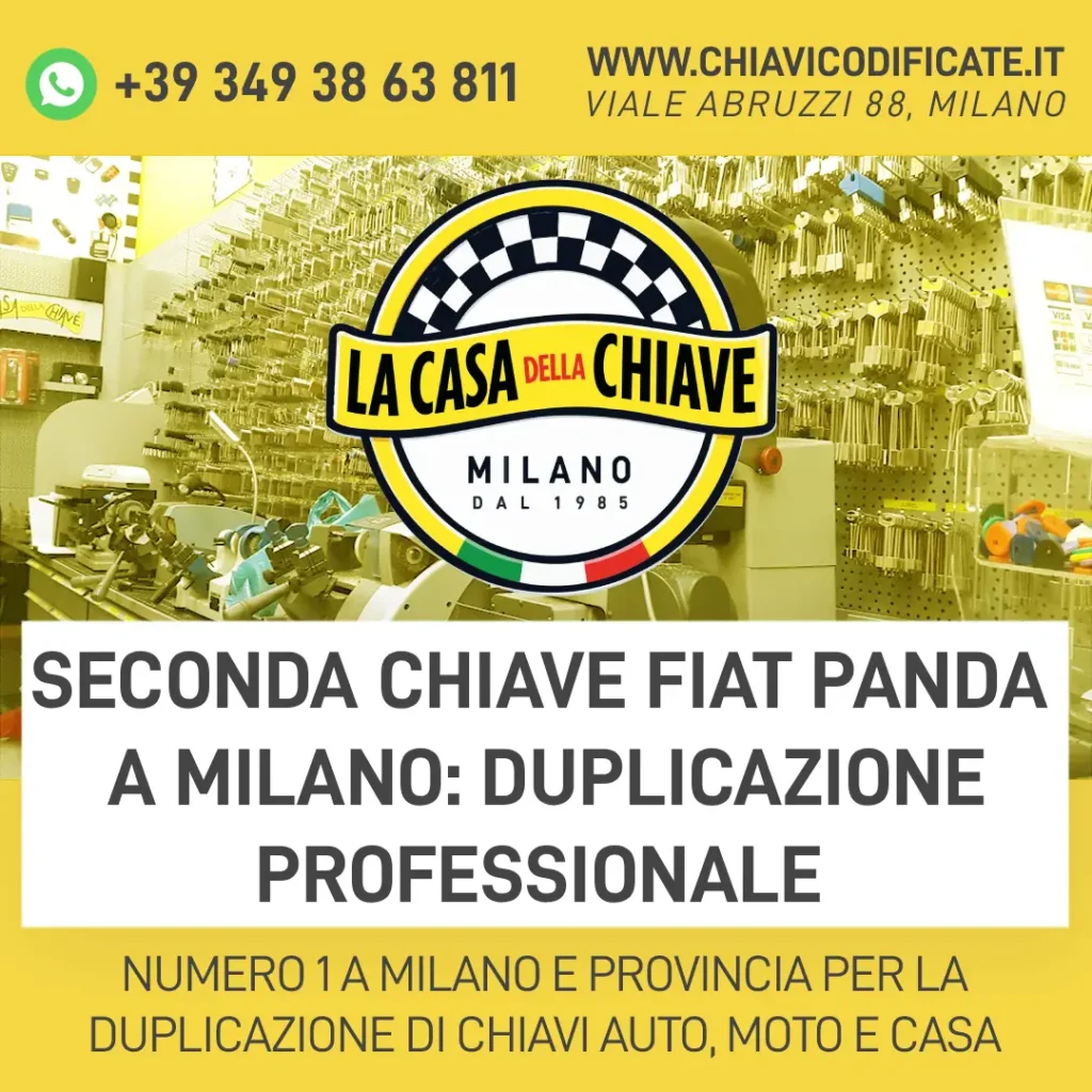 Seconda Chiave Fiat Panda a Milano: Duplicazione Professionale