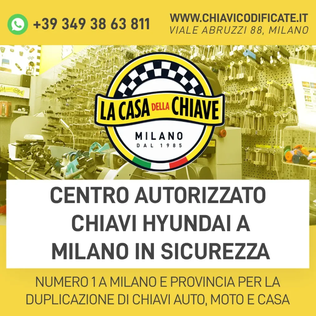 Centro Autorizzato Chiavi Hyundai a Milano in Sicurezza