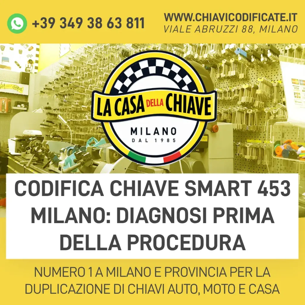 Codifica chiave Smart 453 Milano: diagnosi prima della procedura