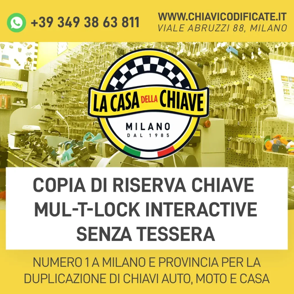 Copia di Riserva Chiave Mul-T-Lock Interactive Senza Tessera